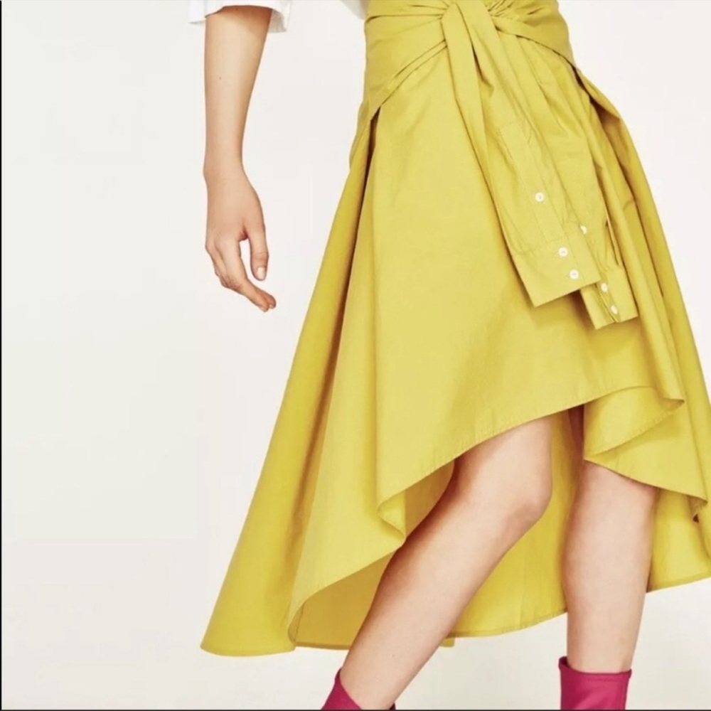Zara Mustard yellow skirt
